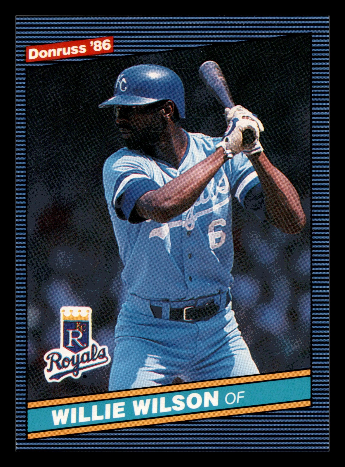 Willie Wilson Kansas City Royals 1986 Donruss #175 Near Mint NM