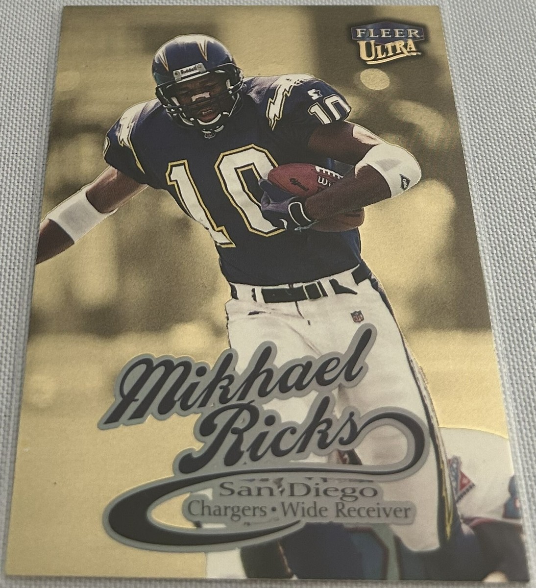 1999 Fleer Ultra Football Mikhael Ricks San Diego Chargers Gold