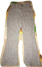 Mädchen Sporthose grau AWG Gr. 128 rosa Seitenbordüre Gummizug