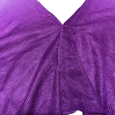 Vintage Acrylic Purple Body Wrap Large Scarf Shawl Dark Purple 