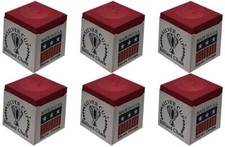 Silver Cup Billiard Chalk - 6 pack Red 