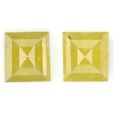 1.83 CT Natural Loose Rectangle Diamond 5.90 MM Yellow Color Rectangle KDN7986