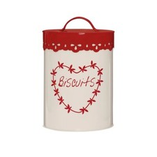 Image of Anglaise Biscuit Tin Canister Jar Round Food Storage Kitchen Container Metal