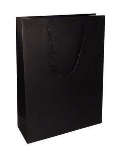 Download Black High Quality Matt Laminated Paper Carrier Gift Bags With Rope Handles Ebay