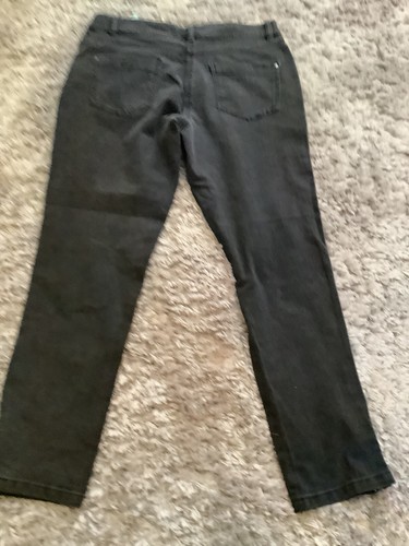 New with Tags Ladies Debenhams Black Skinny Jeans Zip Side Hems Size 12 28” Leg - Picture 5 of 6