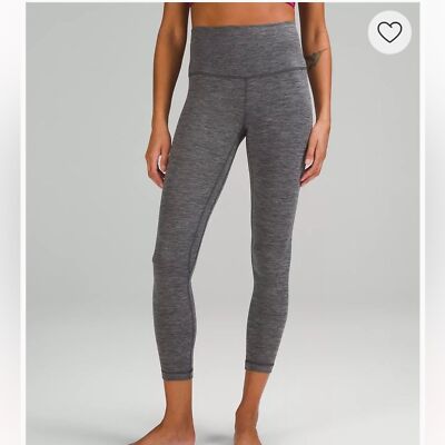 NWOT Lululemon Align Nulu Heathered Graphite Grey 7/8th Length Size 4
