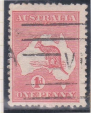 (F236-71) 1913 AU 1d red DII A. Kangaroo stamp (BU) 