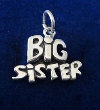 Sterling Silver 15x18mm 2.9 says Big Sister Charm