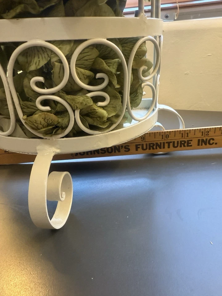 Jaula para pájaros decorativa blanca de colección Shabby Chic hierro forjado-decoración del hogar boda Foto 2 de 4