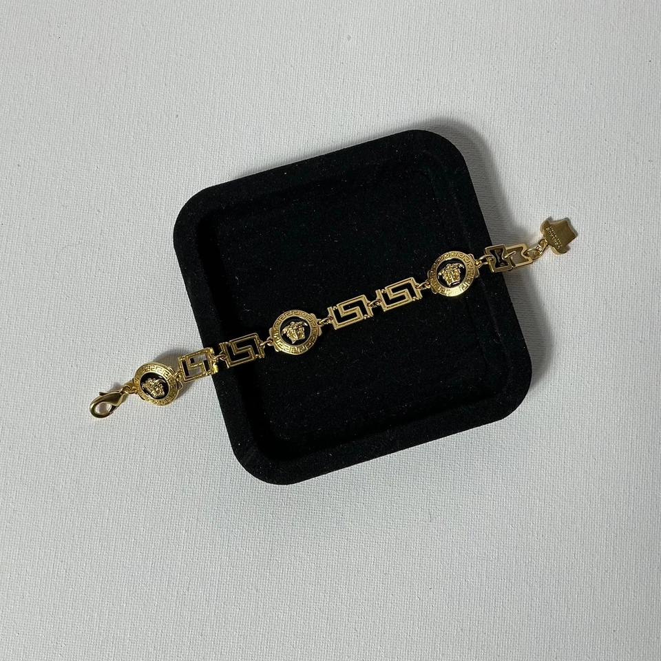 范思哲金色logo手链带盒 — 第 3/3 张图片