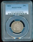 1854 US Liberty Seated Quarter Dollar, Arrows - PCGS VF20