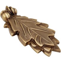 Oak Leaf Solid Brass Door Knocker 6x3 Front Door Hardware Renovators Supply