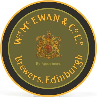 Wm. McEwan & Co. Brewers, Beer- Edinburgh Scotland NEW METAL SIGN: 12'' Dia Round