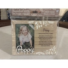 POPPY Personalized Baby Kids Picture Frame Name Meaning Gift Monogram Nursery