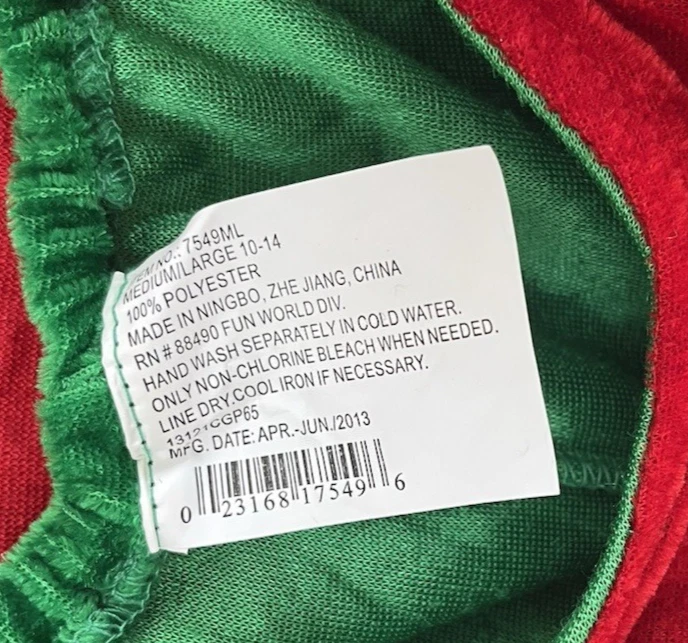 Sexy Disfraz de Elfo "Elfalicious" 4 Piezas Verde y Rojo Vestido Chaqueta Cinturón y Sombrero Foto 4 de 4