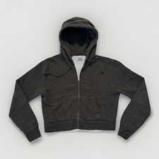 Brandy Melville Dark Gray Cropped Hoodie