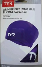 TYR Adult Silicone Long Hair Swim Cap - Wrinkle-Free, Low-Drag Cap for Long...