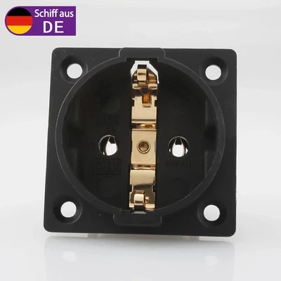 AUDIOCRAST Vergoldete Schuko Stecker Steckdose - Premium Qualität Steckdose