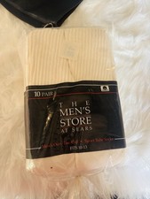 NOS Vintage Sears The Mens Store Tub Socks 10 Pack Fits 10-13