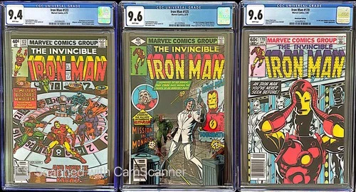 Marvel Iron Man CGC Lot #123 #125 #170 White Pages High Grade Key Issue Bundle