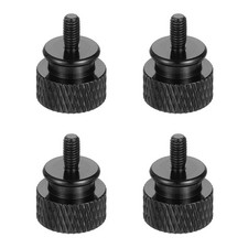 4 PCS M3x6 Aluminum Thumb Screws 12x16mm Computer Case Side Panel Black