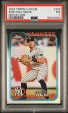 2024 TOPPS CHROME REFRACTOR #236 ANTHONY VOLPE PSA 7