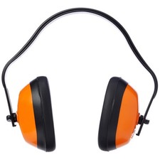 Vitrex Ear Defenders Black Orange Lightweight Hearing Protection DIY Safety Muff