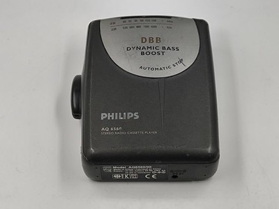 Philips AQ 6560 Cassette Player Used Working Black