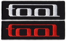 Tool Patch Embroidered Sew On Band Red White Logo Alternative Metal Art Rock