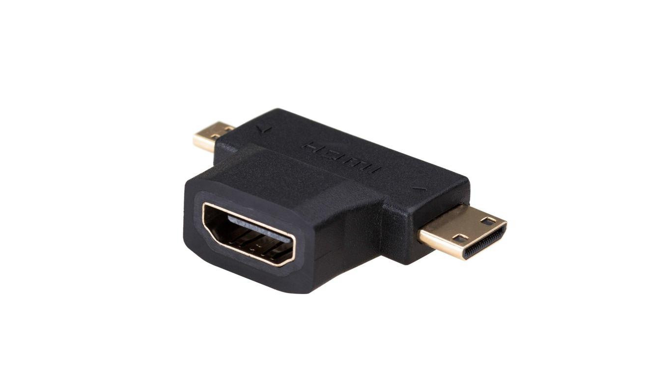 Адаптер Akyga AK-AD-23 HDMI f mini HDMI m micro HDMI m 2690₽
