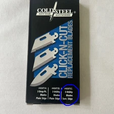 Cold Steel Click-N-Cut Replacement Blades 3pk Utility Serrated #40AP3C