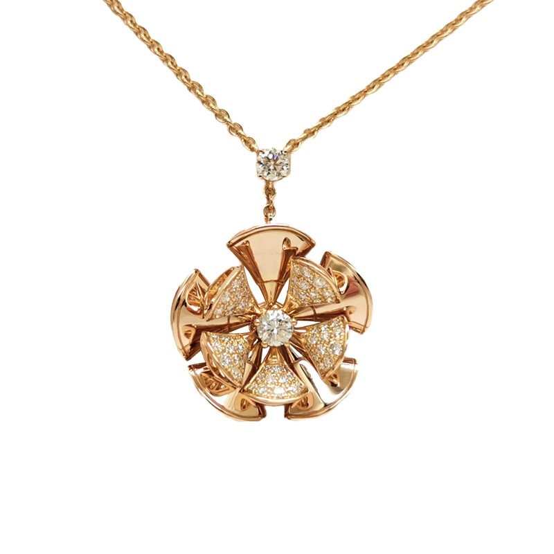 Bvlgari Divas' Dream necklace 18k rose gold, diamond (104690)