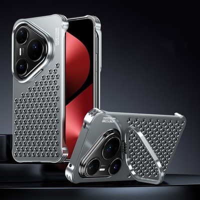 Metal Heat Dissipation Rimless Lens Stand Case For Huawei Pura 80 Ultra Mate 70