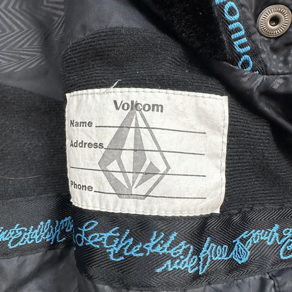 Volcom Snow Jacket Mens Small Hooded Science Parka Winter Coat Velour Lined - Image 4 of 4