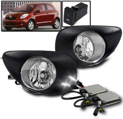 2006-2008 TOYOTA YARIS LE CE RS S 2/3DR DRIVING BUMPER FOG LIGHTS+HARNESS+6K HID