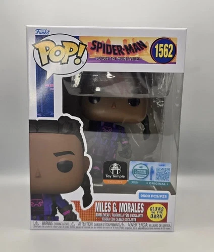 Funko Pop! Spider-Man Miles G Morales 1562 Toy Temple Excl 9500 PCS w/ Protector