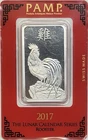 2017 Pamp Suisse Lunar Year Of The Rooster 1 oz Silver Bar