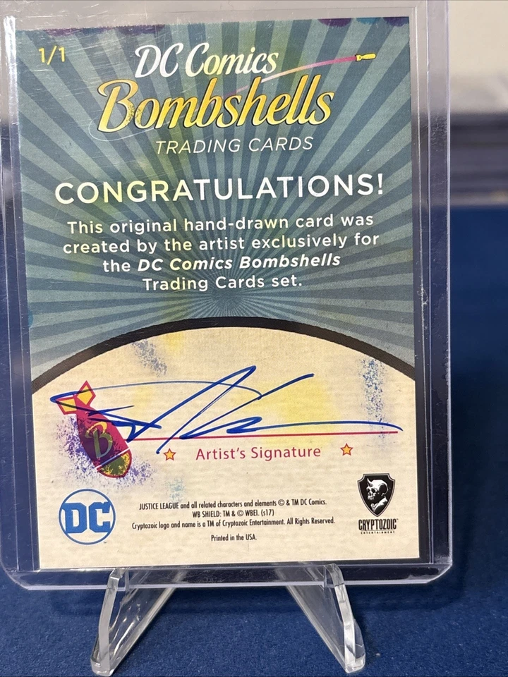 2017 Cryptozoic DC Comics Bombshells Frank A. Kadar Sketch card Of Stargirl Hot! - Image 2 of 2