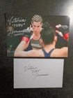 VICTORIA LEONARDO Hand Signed Autograph Photo & CARD - SEXY FEMALE UFC FIGHTER