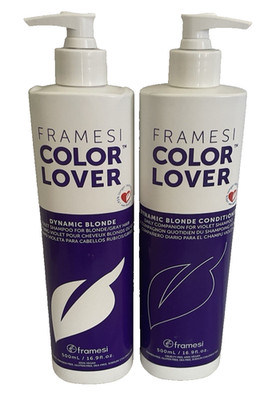 NWOB Framesi Color Lover Dynamic Blonde Violet Shampoo & Conditioner 16.9 oz Duo