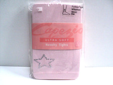 Capezio Tights Child Sz C 8-12 Ultra Soft Footless Rhinestone Star 4053C NEW