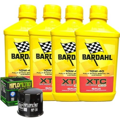 Wartungsset Öl Bardahl XTC 10W40 Für Suzuki LT-A500 F Quadrunner 1998 2002