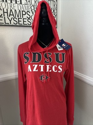 NWT SDSU Aztecs Champion Long Sleeve Pullover Hoodie T Shirt Men s Small Unisex