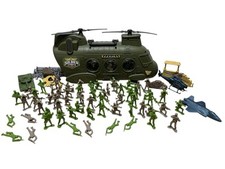 Soldier Force 80 Pcs Chinook Playset Twin Blade Helicopter Army Toy SEE VIDEO