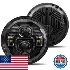 Hwstar Pair 1000 Bright Anti-Glare 7 Inch Led Headlights Round Compatible Jeep