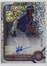2022 Bowman Chrome Prospect Speckle Refractor 82/299 Yeison Santana Auto 0q4s