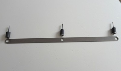 Rösle, offene Küche 60cm Edelstahl Küchenleiste mit 3 Halterungen 