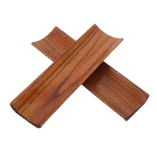  2pcs Wood Sushi Platters: Sushi Serving Plates - Rectangular Dessert Snack
