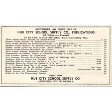 Hub City School Supply Co Publications Aberdeen SD 1940 South Dakota Ad SAJ4-5