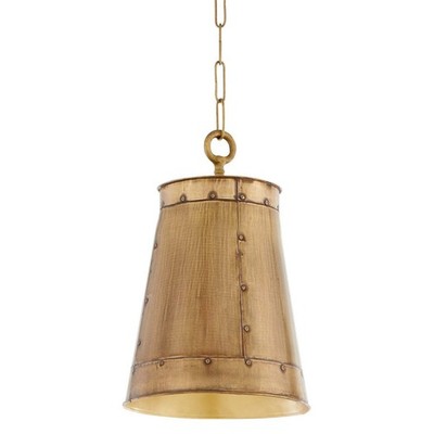 Quorum Lighting 87-1-75 Pendant, 1-Light 40 Watts, Artisan Brass